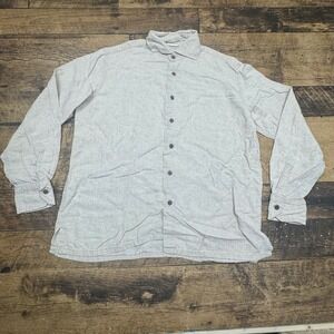 Island Importer Linen‎ Button Down Shirt Long Sleeve Casual Mens Size L
